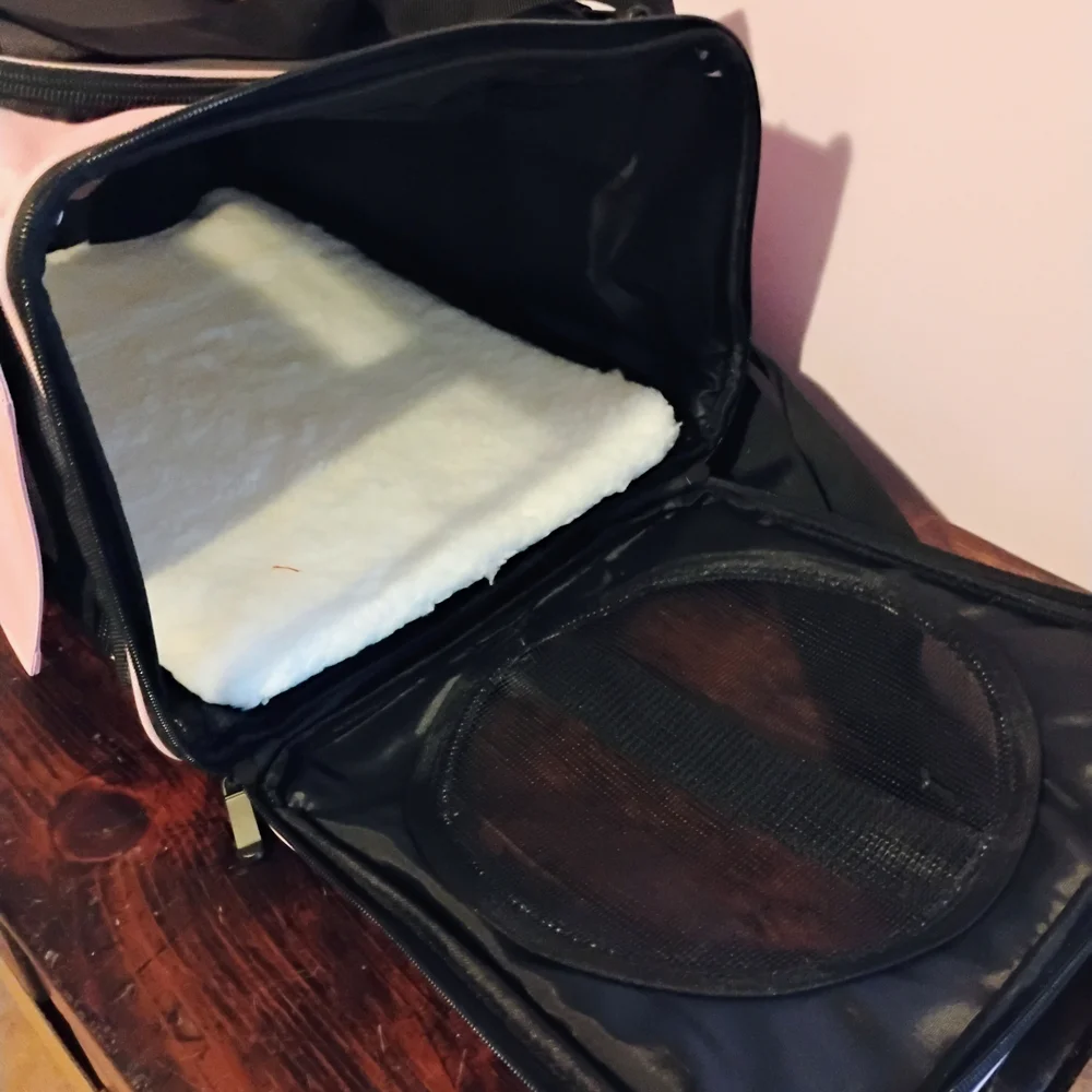 Pink and Black Pet Carrier